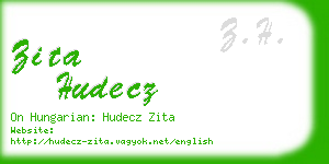 zita hudecz business card